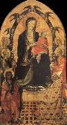 Gherardo Starnina The Madonna and the Nino with San Juan the Baptist, San Nicolas and four angeles oil